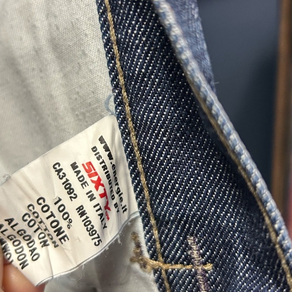 Energie Gold Y2K Distressed Straight Jeans Made in Italy | Size W31 - Picture 5 of 5
